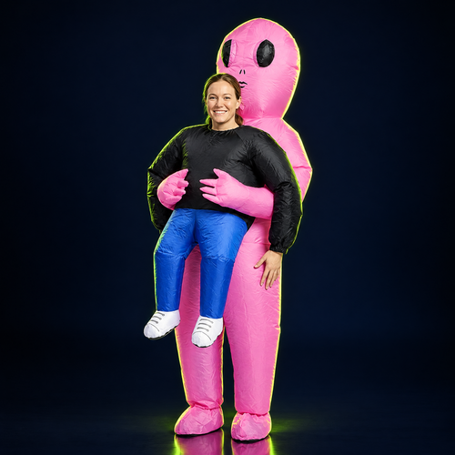 WOBBLOID inflatable alien ride-on costume